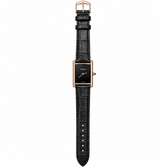 Classic Rectangular Leather Watch