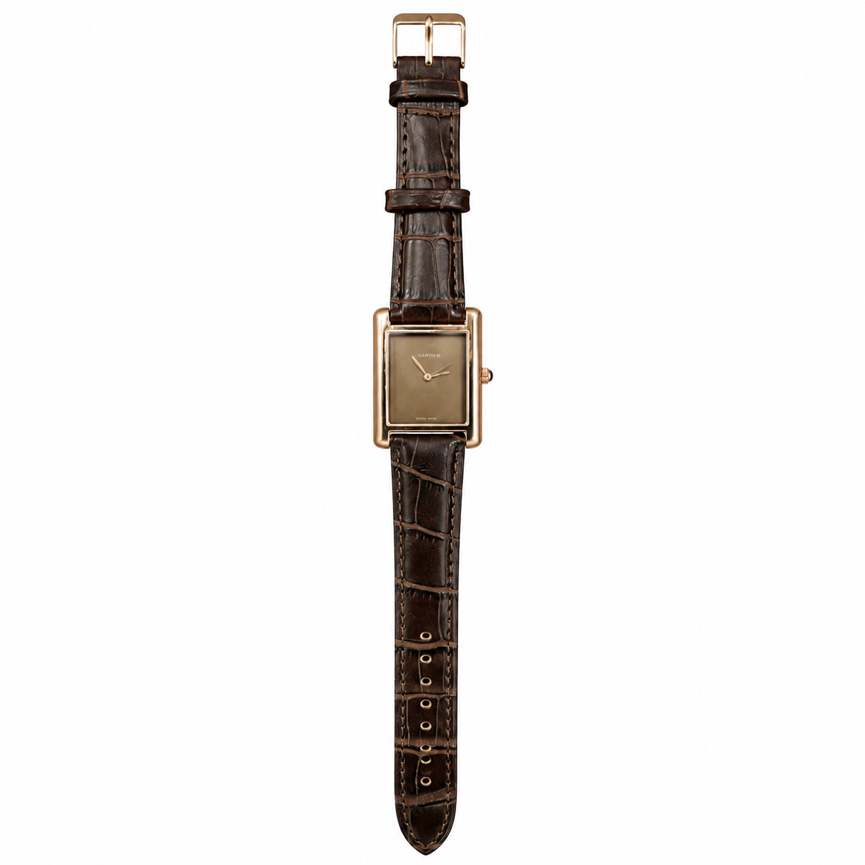 Classic Rectangular Leather Watch